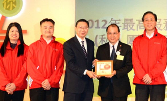 Mr. SUEN Kwok-lam and Team of Care volunteers